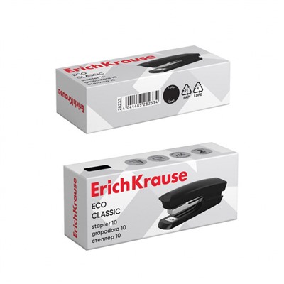 Степлер 10 на 20 листов 28233 "Эко. Классика" черный ErichKrause