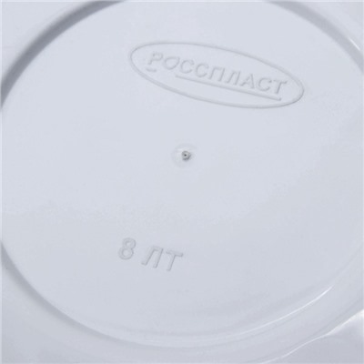 Горшок для цветов с поддоном «Камешки», 8 л, пластиковый, белый