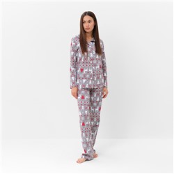 Пижама новогодняя женская (рубашка, брюки) KAFTAN «Скандинавия», размер 52-54
