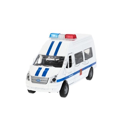 Машина металл свет-звук Ford Transit 13 см, (двери, багаж.) инерц.,