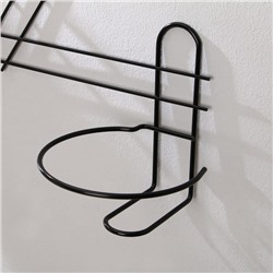 Подвес для кашпо, настенный, на 2 горшка, d=16 см, чёрный, «Зигзаг»