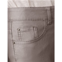 Брюки слим из эластичного хлопка с покрытием под кожу