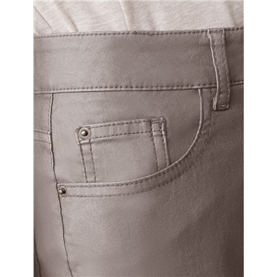 Брюки слим из эластичного хлопка с покрытием под кожу