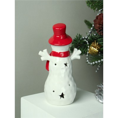 Фигурка Снеговик с подсветкой новогодний 16 см / FP23594 /уп 48/LED
