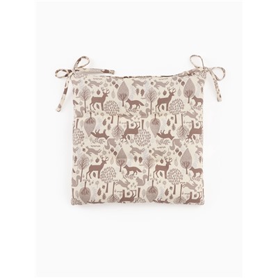 Подушка на стул« Доляна» Forest dwellers, 42×42 см, бежевая