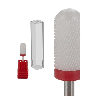 Nail Art Фреза керамическая цилиндр, красный KRISTALLER, 1107404