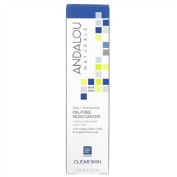 Andalou Naturals, Обезжиренный увлажняющий, асаи + чайный гриб, 62 мл (2,1 жидких унций)