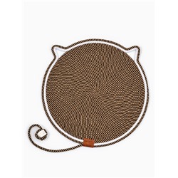 Когтеточка-коврик, 50 см, с хвостом, коричневая