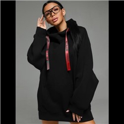 Худи женская Камелия (черный кошка)