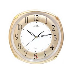 Часы настенные 361x361x45мм бежевый La Mer GD231002