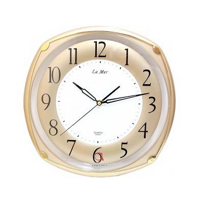 Часы настенные 361x361x45мм бежевый La Mer GD231002