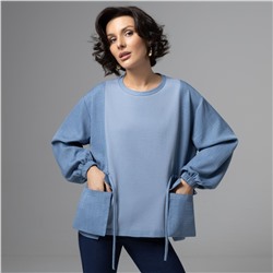 Свитшот дизайнерский, В котором удобно жить (голубой)