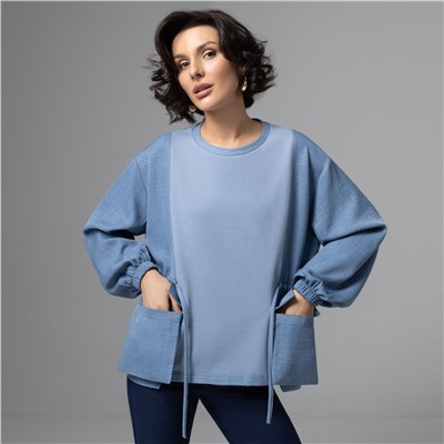 Свитшот дизайнерский, В котором удобно жить (голубой)