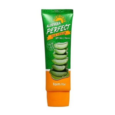 Солнцезащитный крем для лица и тела  Farm Stay Aloevera Perfect Sun Cream Spf50+/pa+++