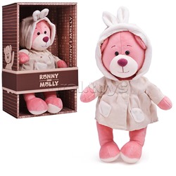 Мишка Молли в Плаще с Заячьими Ушками, 21 см, в коробке