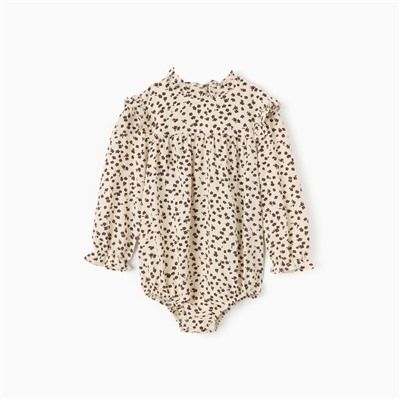 Блузка-боди для девочки MINAKU, рост 92-98 см, бежевая