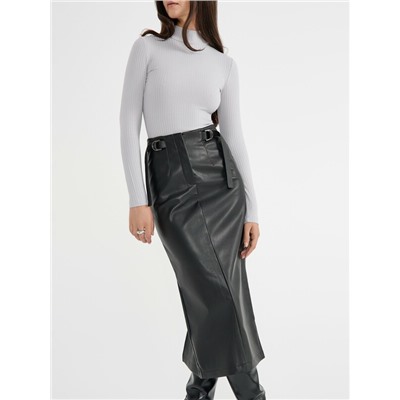 Юбки CONTE Юбка-midi из экокожи с декоративными патами LU 2853