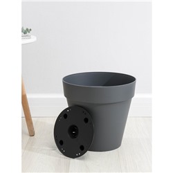 Кашпо для цветов со вставкой Tarragon, 14 л, d=31 см, h=28.8 см, серое