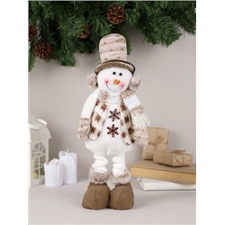Новогоднее украшение Снеговик на телескопических ножках 35/52 см / NA108 /уп 60/