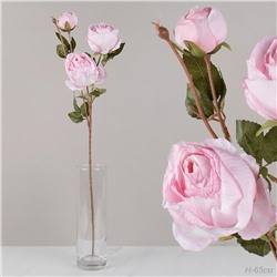 Цветок искусственный Роза пионовидная 65 см три бутона / RF-1568 /уп 200/400/