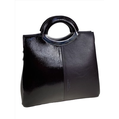 Женская сумка из искусственной кожи, цвет шоколадно-черный