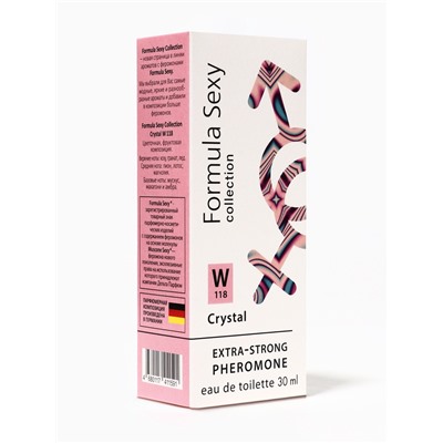 Туалетная вода женская с феромонами Formula Sexy collection Crystal W118, 30 мл