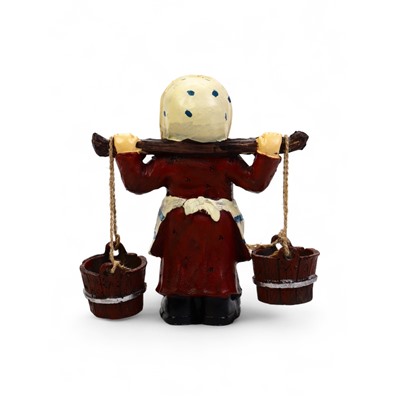 Садовая фигура из полистоуна «Бабушка с ведрами», 20×7×19 см, Greengo