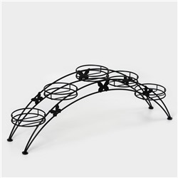 Подставка для цветов «Арка-5», d=12 см, 69×15.5×25.5 см, черный