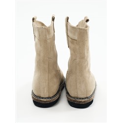 Казаки женские бежевые на меху, войлок