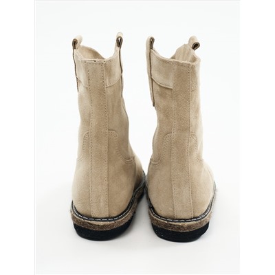 Казаки женские бежевые на меху, войлок