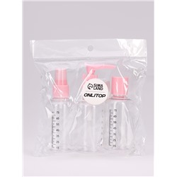 Набор для хранения, 3 предмета, со шкалой деления, розовый