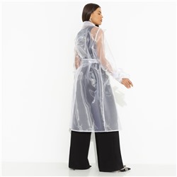 Кардиган из органзы, Разворот к счастью (белый, с поясом)