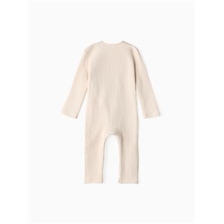 Комбинезон из жатой ткани Крошка Я, рост 62-68 см, молочный