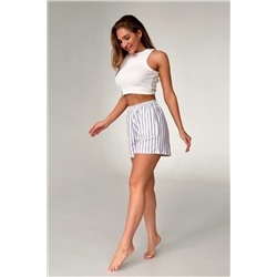 Шорты в полоску серые НАТАЛИ, 1065361