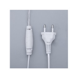 Гирлянда «Бахрома» 4×0.6 м, IP44, прозрачная нить, 180 LED, свечение синее, мерцание белым, 220 В