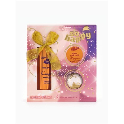 Подарочный набор косметический So Happy holiday time снежная клубника, 370 г