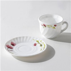 Сервиз столовый Доляна «Нежные маки», 37 предметов, стеклокерамика