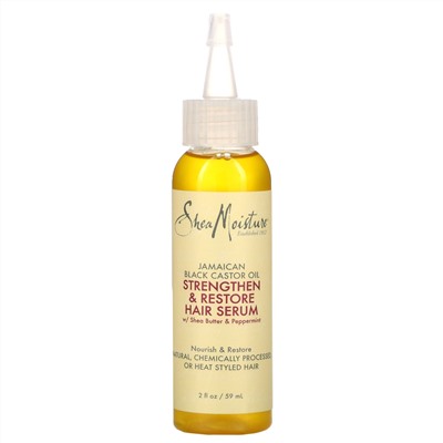 SheaMoisture, Jamaican Black Castor Oil, Strengthen & Restore Hair Serum,  2 fl oz (59 ml)