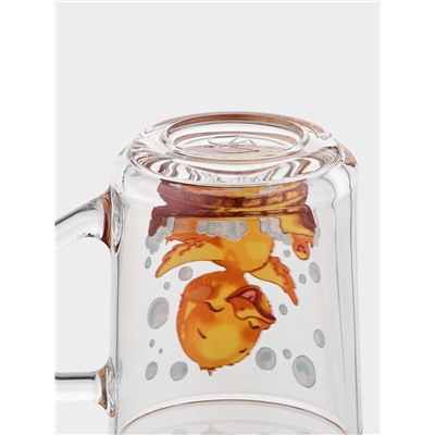 Набор детской посуды «Утята», 3 предмета: кружка, салатник, тарелка, стекло, прозрачный