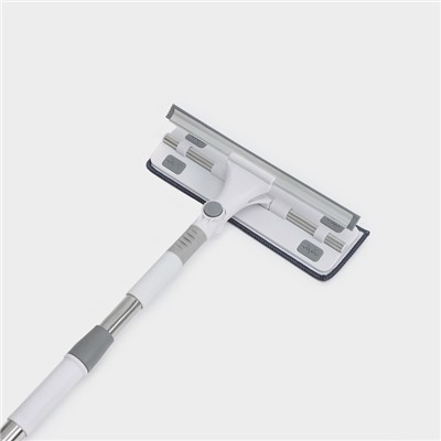 Окномойка с насадкой из микрофибры, фиксатор, стальная телескопическая ручка, 28.5×8.5×85(135) см