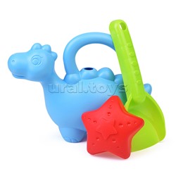 Песочный набор "Динозаврик" (лейка, лопатка, формочка) в сетке