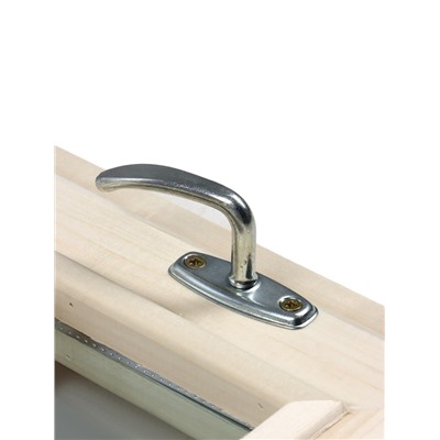 Деревянное окно для бани, 30×30 см, стеклопакет