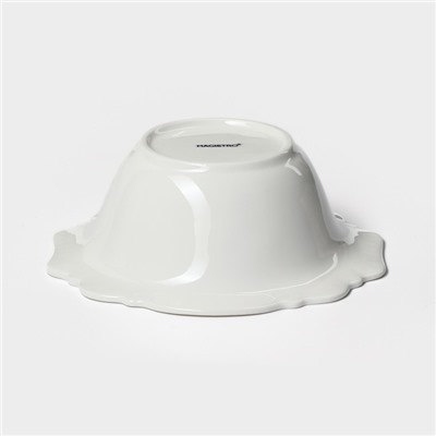 Салатник Magistro «Сюита», 350 мл, d=15.5 см, фарфор, белый