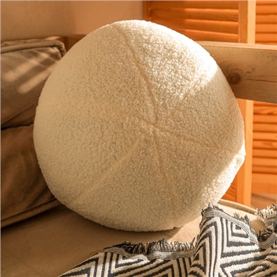 Подушка декоративная «Этель. Шар», d=30 см, молочная