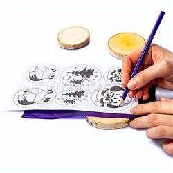 Выжигание на спилах "Лес" (спил малый)