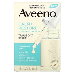 Aveeno, Calm + Restore For Sensitive Skin, Triple Oat Serum,  1 fl oz (30 ml)
