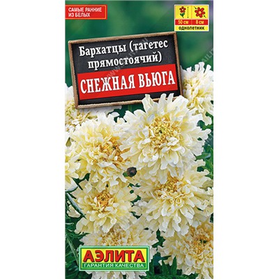 1312A Бархатцы Снежная вьюга 10 шт