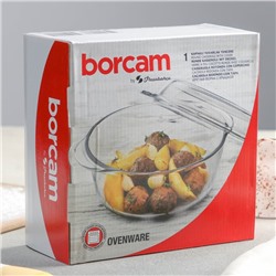 Форма для запекания из жаропрочного стекла Borcam, 1,5 л, с крышкой