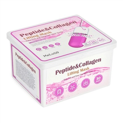Dr.MeLoSo Набор омолаживающих тканевых масок с пептидами и коллагеном / Peptide & Collagen Lifting Mask, 30 шт