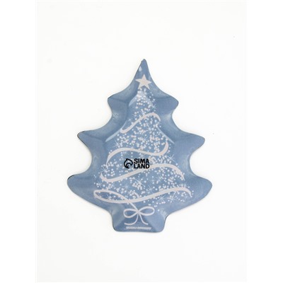 Тарелка новогодняя плоская «Ёлочка», 19.5×16.5 см